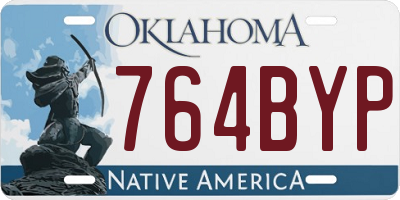 OK license plate 764BYP