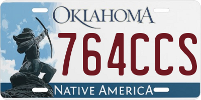 OK license plate 764CCS