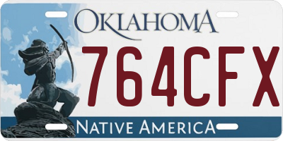 OK license plate 764CFX
