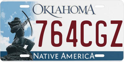 OK license plate 764CGZ