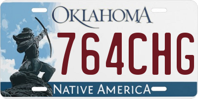 OK license plate 764CHG