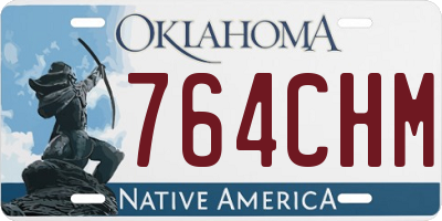 OK license plate 764CHM