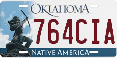 OK license plate 764CIA