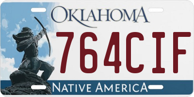 OK license plate 764CIF