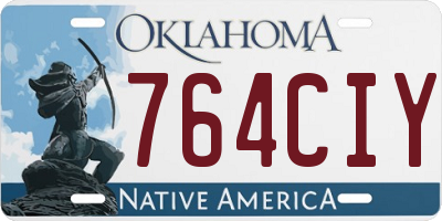 OK license plate 764CIY