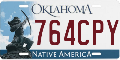 OK license plate 764CPY