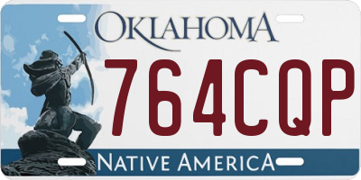 OK license plate 764CQP