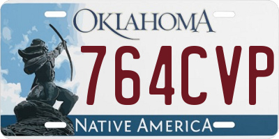 OK license plate 764CVP