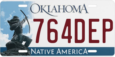 OK license plate 764DEP