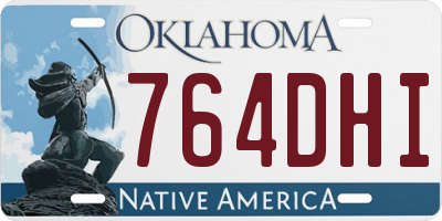 OK license plate 764DHI