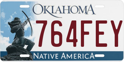 OK license plate 764FEY