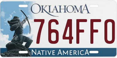 OK license plate 764FFO