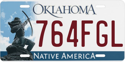 OK license plate 764FGL