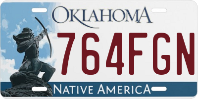 OK license plate 764FGN