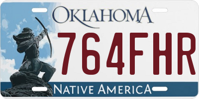 OK license plate 764FHR