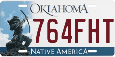 OK license plate 764FHT