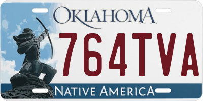OK license plate 764TVA