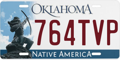 OK license plate 764TVP