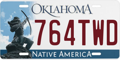 OK license plate 764TWD
