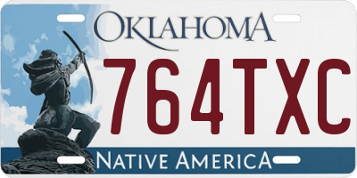 OK license plate 764TXC