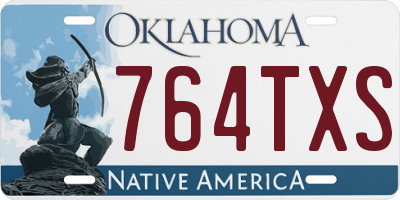 OK license plate 764TXS