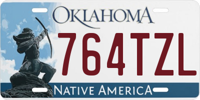 OK license plate 764TZL