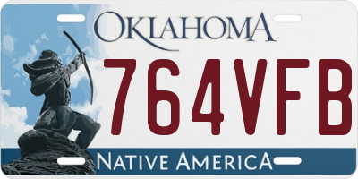 OK license plate 764VFB