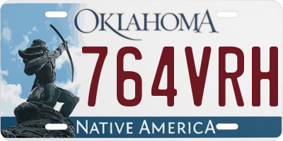 OK license plate 764VRH