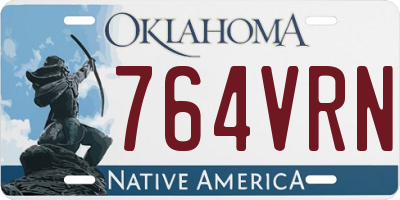 OK license plate 764VRN