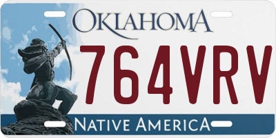 OK license plate 764VRV