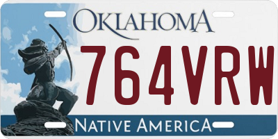 OK license plate 764VRW