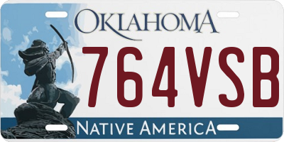 OK license plate 764VSB