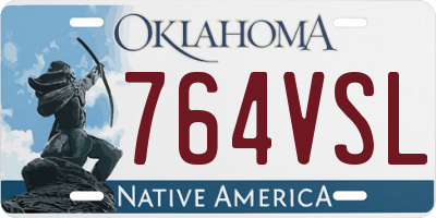 OK license plate 764VSL