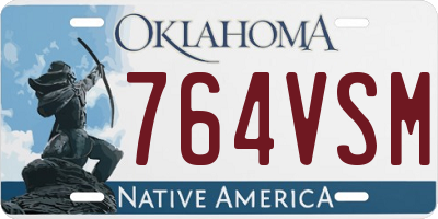OK license plate 764VSM