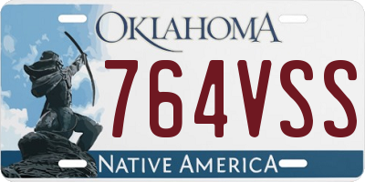 OK license plate 764VSS
