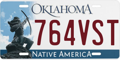 OK license plate 764VST