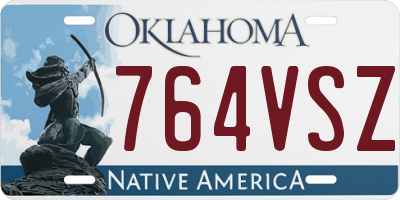 OK license plate 764VSZ
