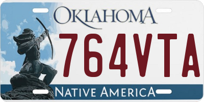 OK license plate 764VTA
