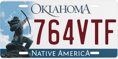 OK license plate 764VTF