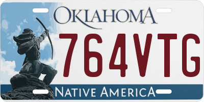 OK license plate 764VTG