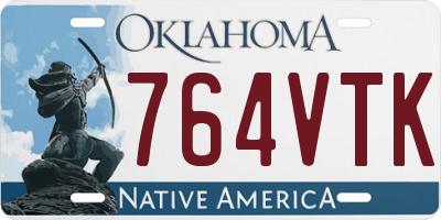 OK license plate 764VTK