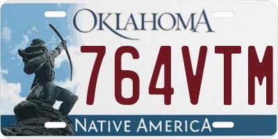 OK license plate 764VTM