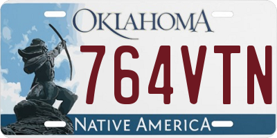OK license plate 764VTN