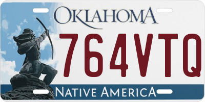 OK license plate 764VTQ
