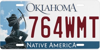 OK license plate 764WMT