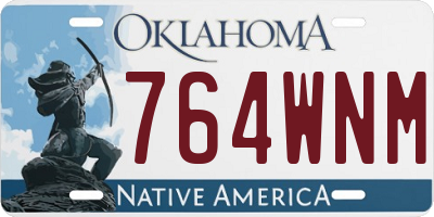 OK license plate 764WNM