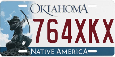 OK license plate 764XKX