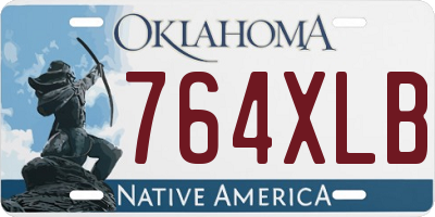 OK license plate 764XLB