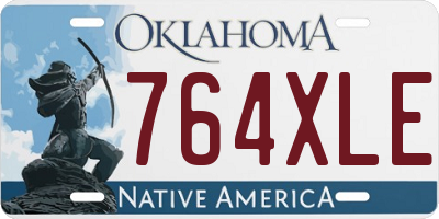 OK license plate 764XLE