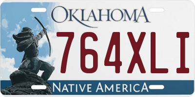 OK license plate 764XLI